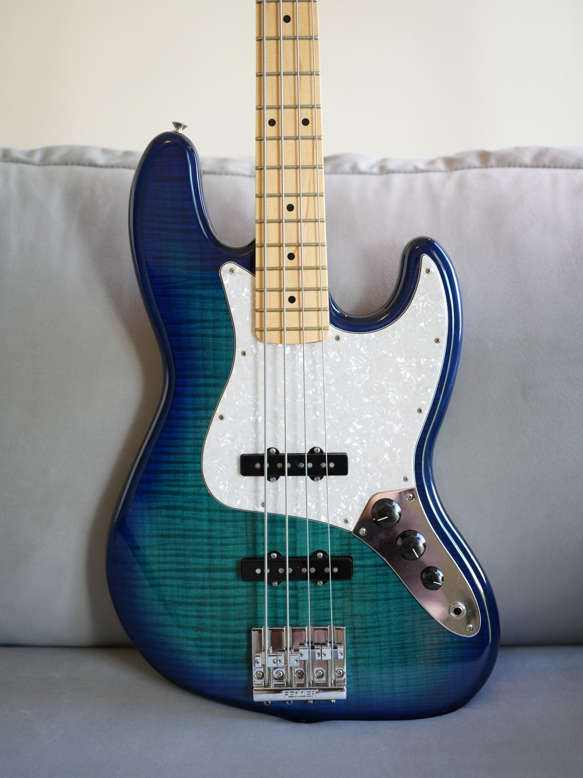 Fender Jazz Bass Player Plus Top Flamed Blue Burst Jazz Bass